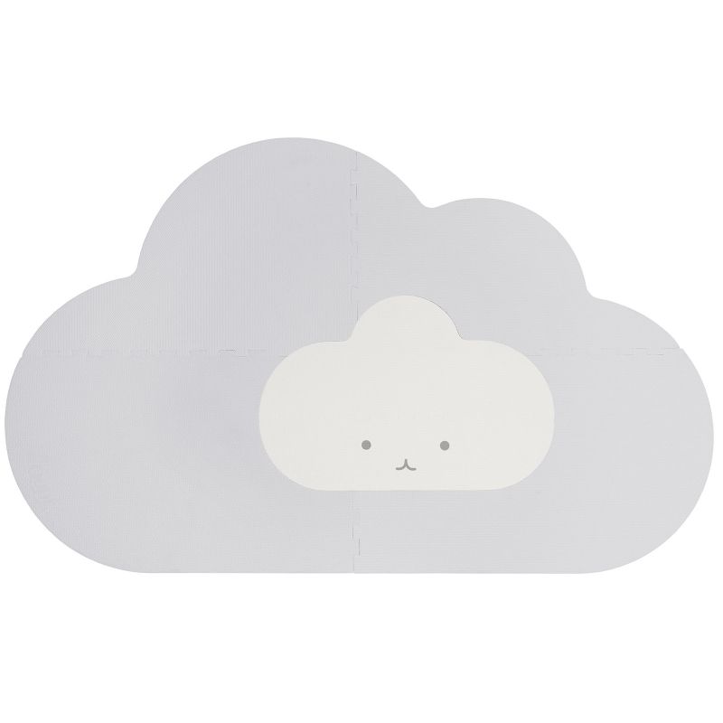 Tapis de jeu pliable nuage gris perle (145 x 90 cm) Quut
