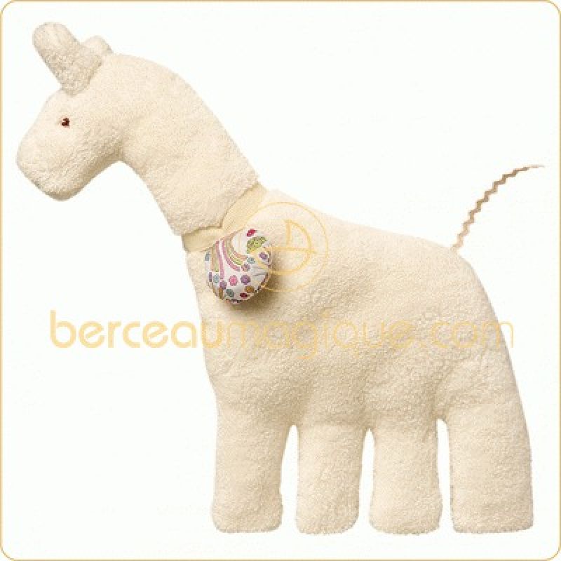 Girafe écrue avec hochet (17 cm) Trousselier
