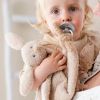 Maxi doudou attache sucette Teddy Lapin Beige  par Nattou