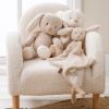 Maxi doudou attache sucette Teddy Lapin Beige  par Nattou