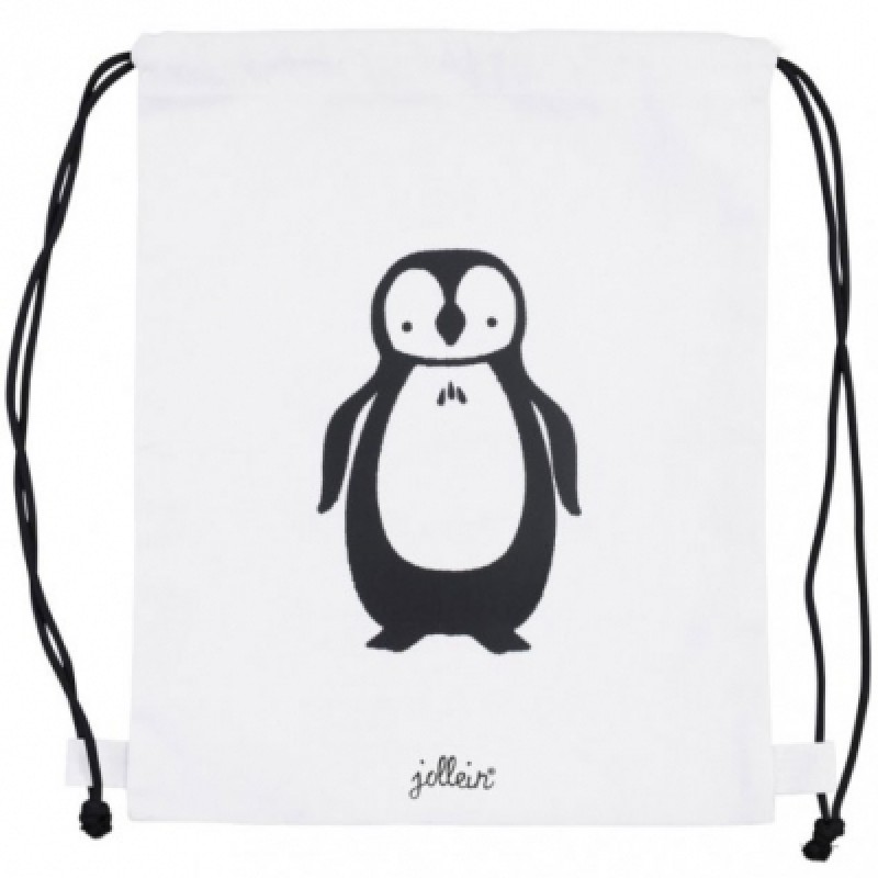 Sac à ficelles en toile Pingouin Jollein