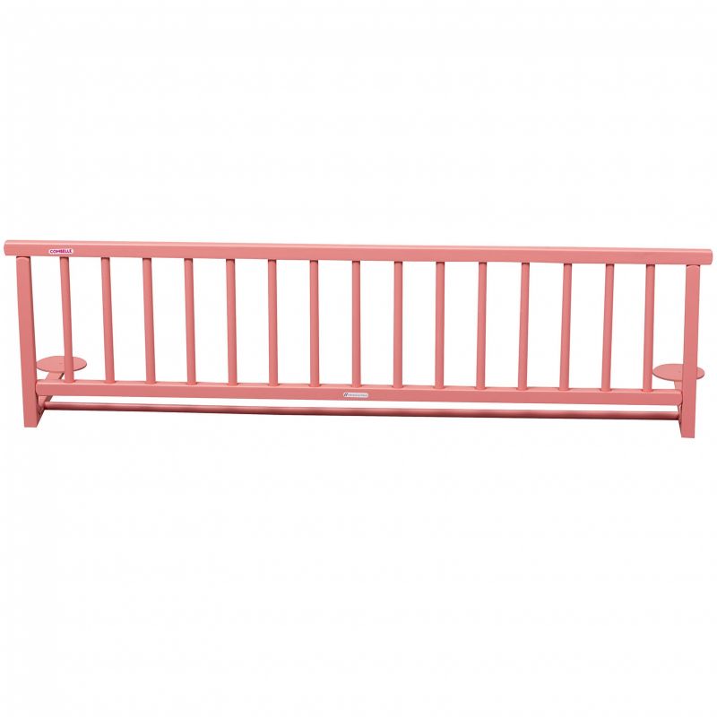 Barrière de lit en bois massif laqué rose Combelle