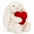 Variation Blanc, rouge du produit Peluche Bashful Lapin avec Coeur Original (31 cm) de la marque Jellycat