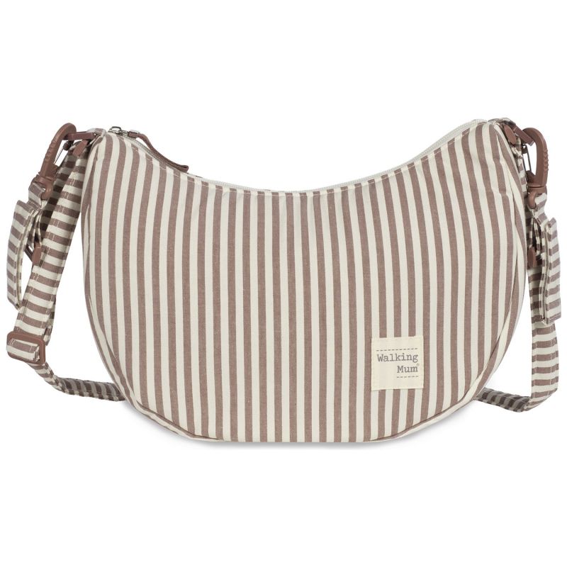 Sac bandoulière Gondole Praliné Rayures Moka Walking Mum Produit 1
