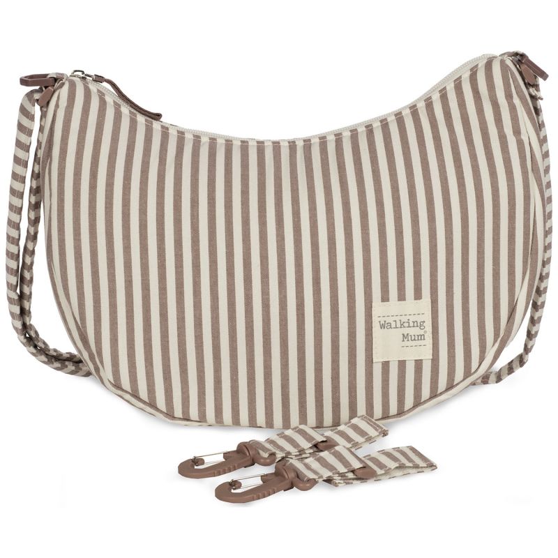Sac bandoulière Gondole Praliné Rayures Moka Walking Mum Produit 3