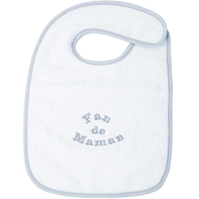 Bavoir à velcro fan de maman bleu ANVIE
