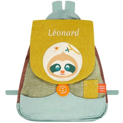 Sac à dos bébé Tchiki paresseux chataigne (personnalisable)  par L'oiseau bateau