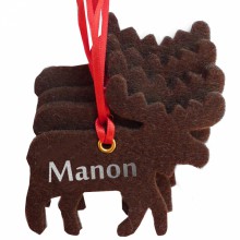Kit décoration de Noël en feutrine rennes marrons  par Les Griottes