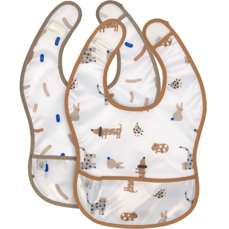 Lot de 2 bavoirs à poche Little Mateys Lässig