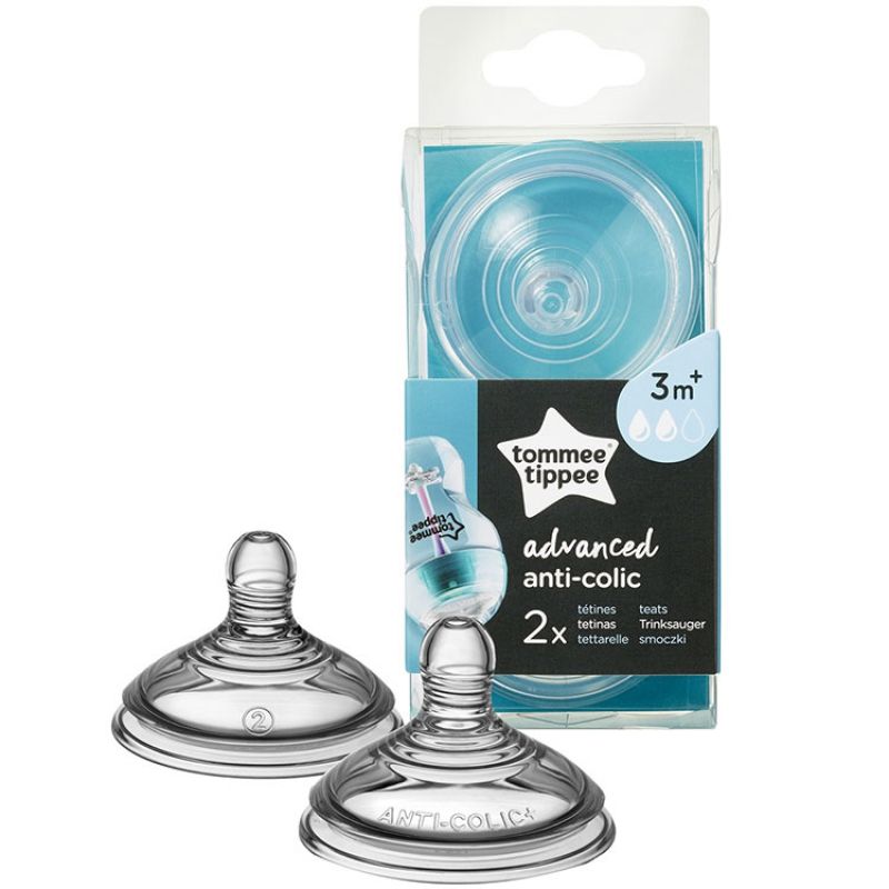Tétines Anti-colique avancé débit moyen (lot de 2) Tommee Tippee