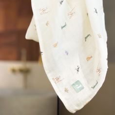 Lot de 3 langes en coton Jungle Jambo (70 x 70 cm)