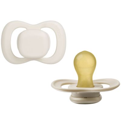 Lot de 2 sucettes symétriques en latex Vanilla-Latte (6 mois et +) B.Box