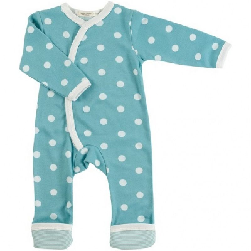 Grenouillère bleue à pois blancs (0-5 mois : 66 cm)  Pigeon