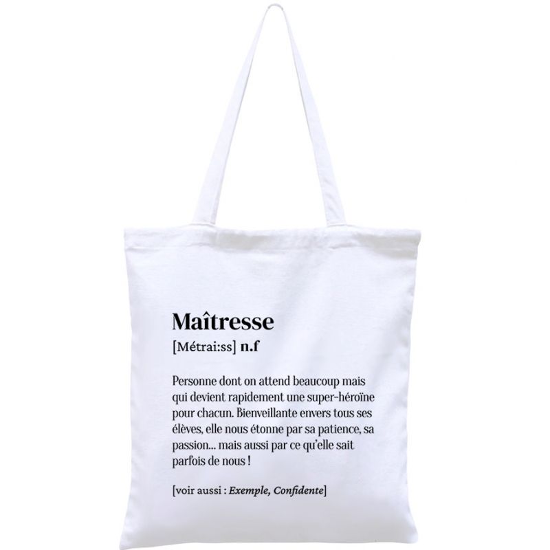 Sac à anses en coton bio Maîtresse Hindbag