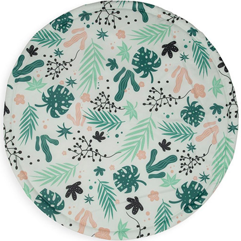 Tapis de parc rond enduit Leaves (92 cm) Jollein