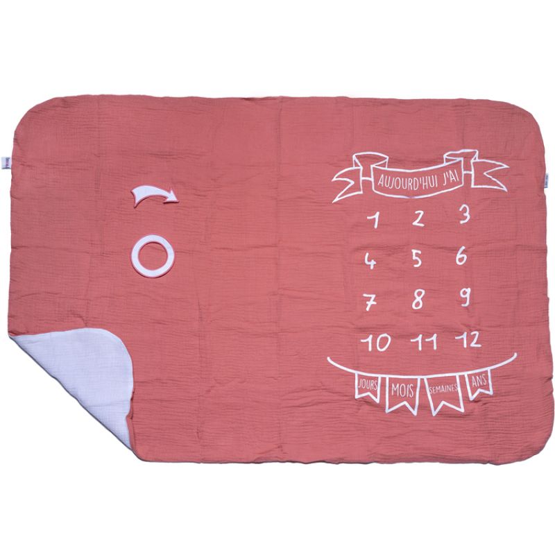 Tapis photo marsala et blanc (110 x 75 cm) BB & Co