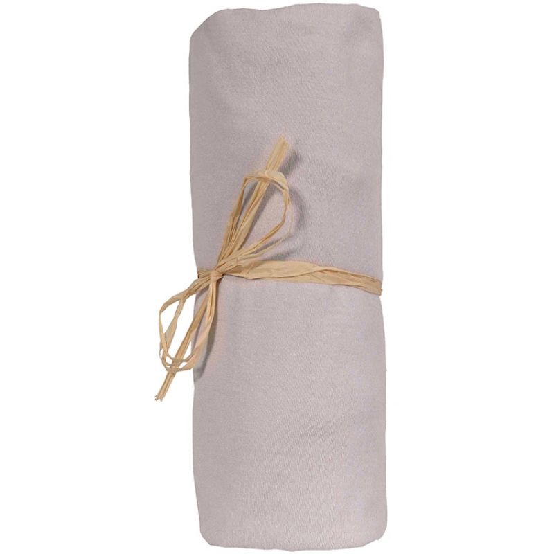 Drap housse jersey coton bio beige (60 x 120 cm) P'tit Basile