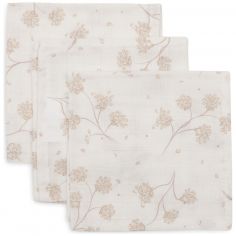 Lot de 3 mini langes en gaze de coton Leafy Dreams (31 x 31 cm) - Jollein