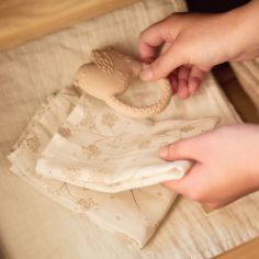 Lot de 3 mini langes en gaze de coton Leafy Dreams (31 x 31 cm)