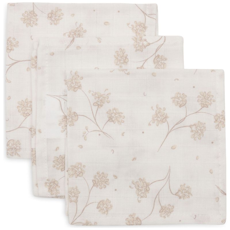 Lot de 3 mini langes en gaze de coton Leafy Dreams (31 x 31 cm) Jollein Produit 1