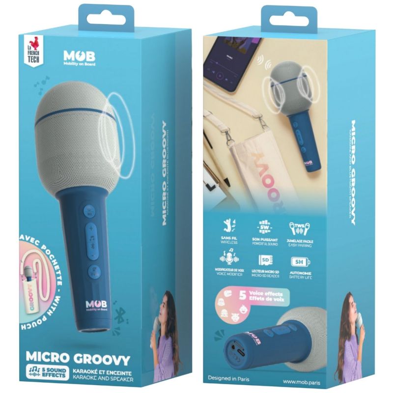 Micro karaoké Groovy Night Blue MOB Packaging 6