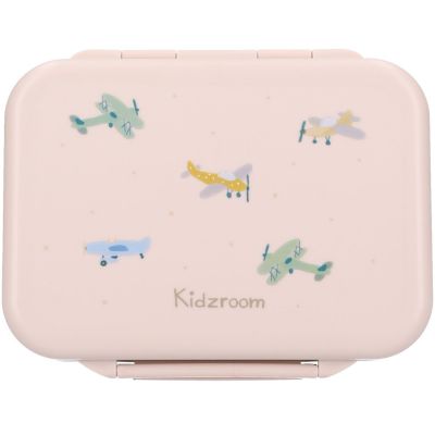 Lunch box inox 2 compartiments Avions beige