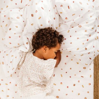 Drap housse en coton bio Gourmandises (70 x 140 cm)