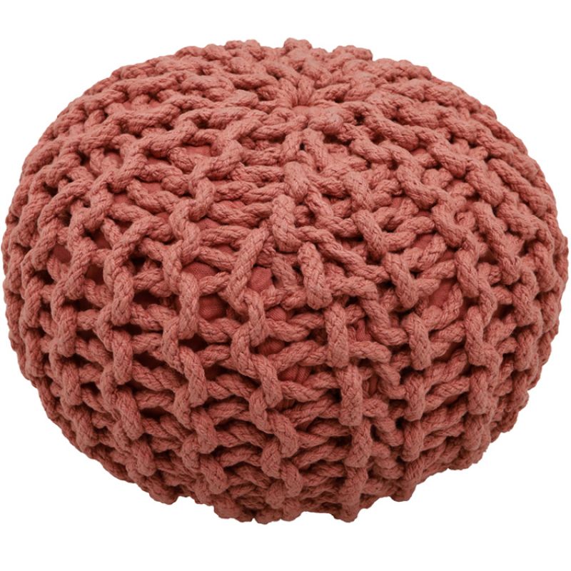Pouf enfant tricoté Lili terracotta (30 x 20 cm) Nattiot