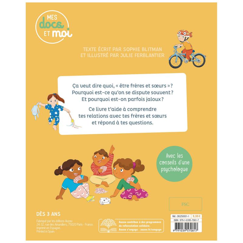Livre Mes frères et soeurs Pourquoi ils m'énervent ? Auzou Editions Produit 4