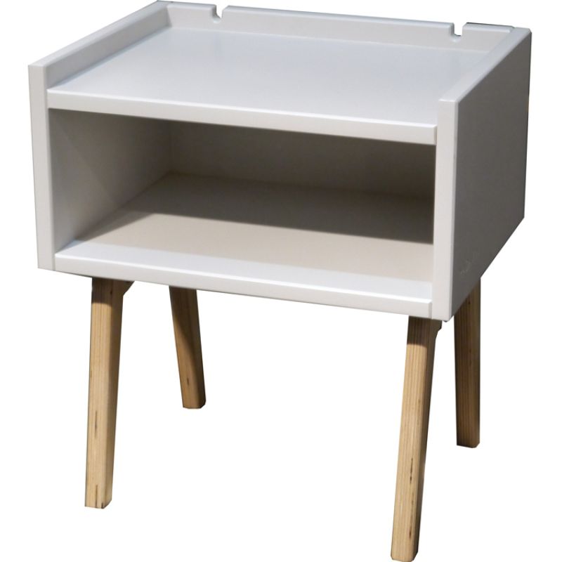 Table de chevet Madavin avec pieds en bouleau (coloris au choix) Mathy by bols