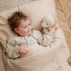 Sac de couchage en coton bio Rayé Ambre (70 x 130 cm)