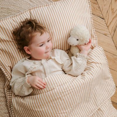Sac de couchage en coton bio Rayé Ambre (70 x 130 cm)