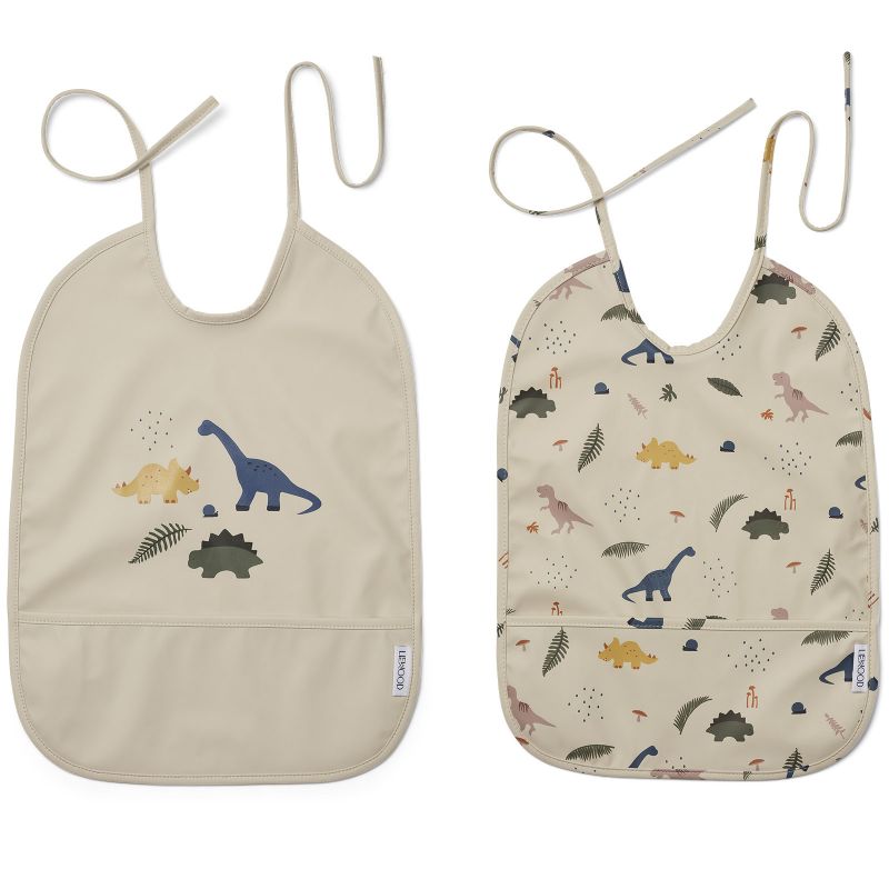 Lot de 2 bavoirs à nouer Lai Dino Liewood