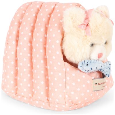 Peluche chat Calore Beige et son panier Konges Sløjd
