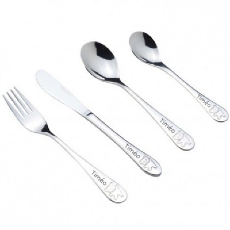 Couverts ours Teddybear personnalisables en inox Baby Tute
