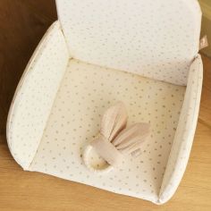 Anneau de dentition en silicone Bunny Ears Nougat