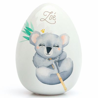 Oeuf en porcelaine Koala (personnalisable)