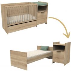 Lit combiné évolutif Azur (60 x 120 cm) - Sauthon mobilier