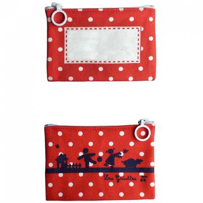 Mini pochette à maquillage rouge (personnalisable) Les Griottes