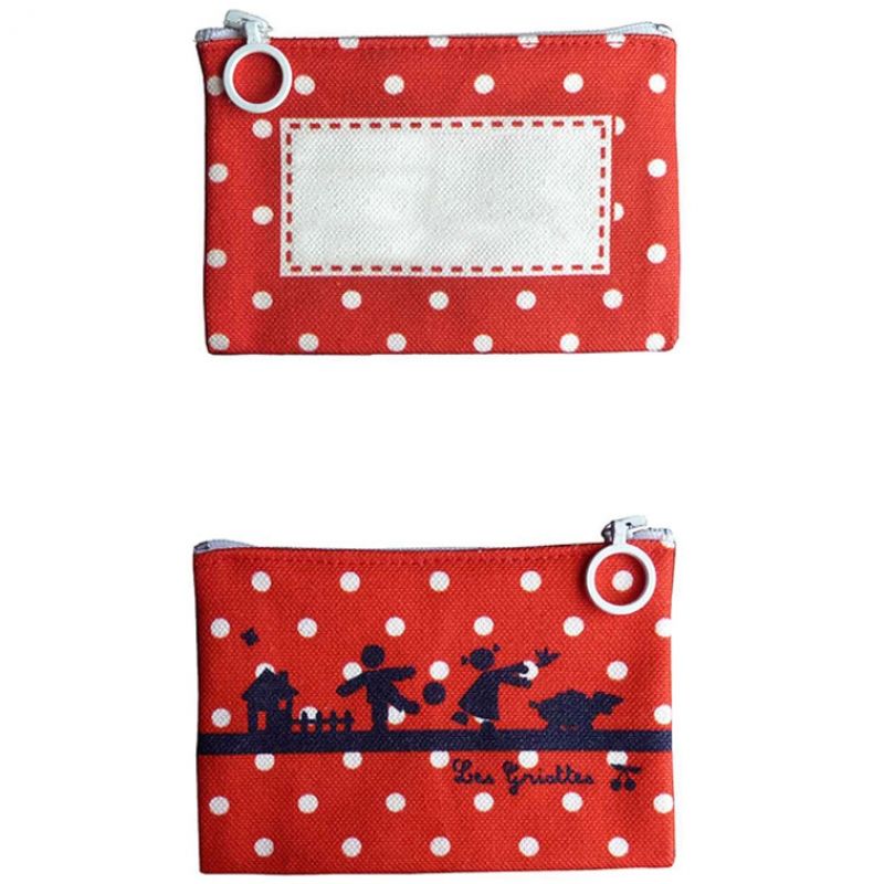 Mini pochette à maquillage rouge (personnalisable) Les Griottes