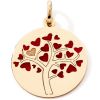 Médaille Arbre de vie Cœur Rouge (or jaune 375°) Baby bijoux Produit 1