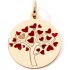 Médaille Arbre de vie Cœur Rouge (or jaune 375°) - Baby bijoux