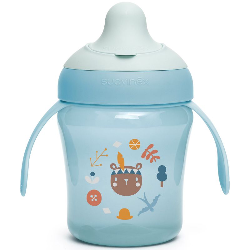 Tasse à bec Into the forest bleu (200ml) Suavinex