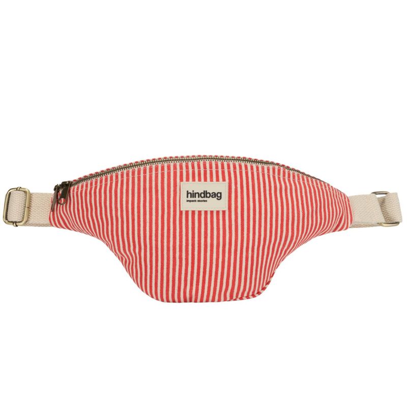 Sac banane Olivia Rayures Fines Rouge Hindbag Produit 1
