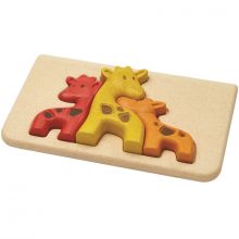 Puzzle à encastrement Mon 1er puzzle Girafe (3 pièces)  par Plan Toys