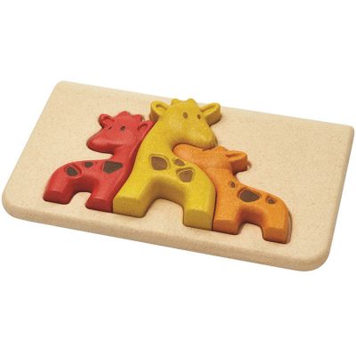 Puzzle à encastrement Mon 1er puzzle Girafe (3 pièces) Plan Toys