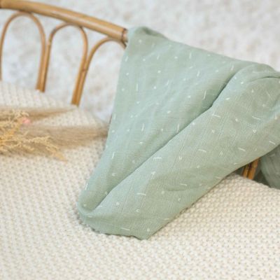 Lot de 3 langes en mousseline Grafic Olive (70 x 70 cm)