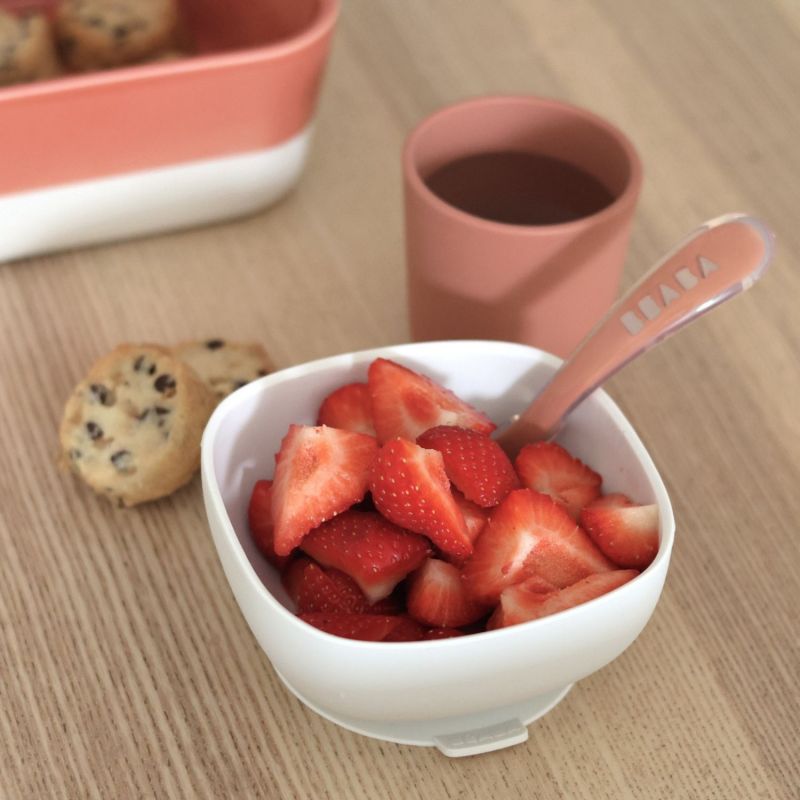 Coffret repas silicone 4 pièces Terracotta Béaba Ambiance 7
