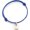 Bracelet cordon 1 charm rond personnalisable (plaqué or) - Petits trésors