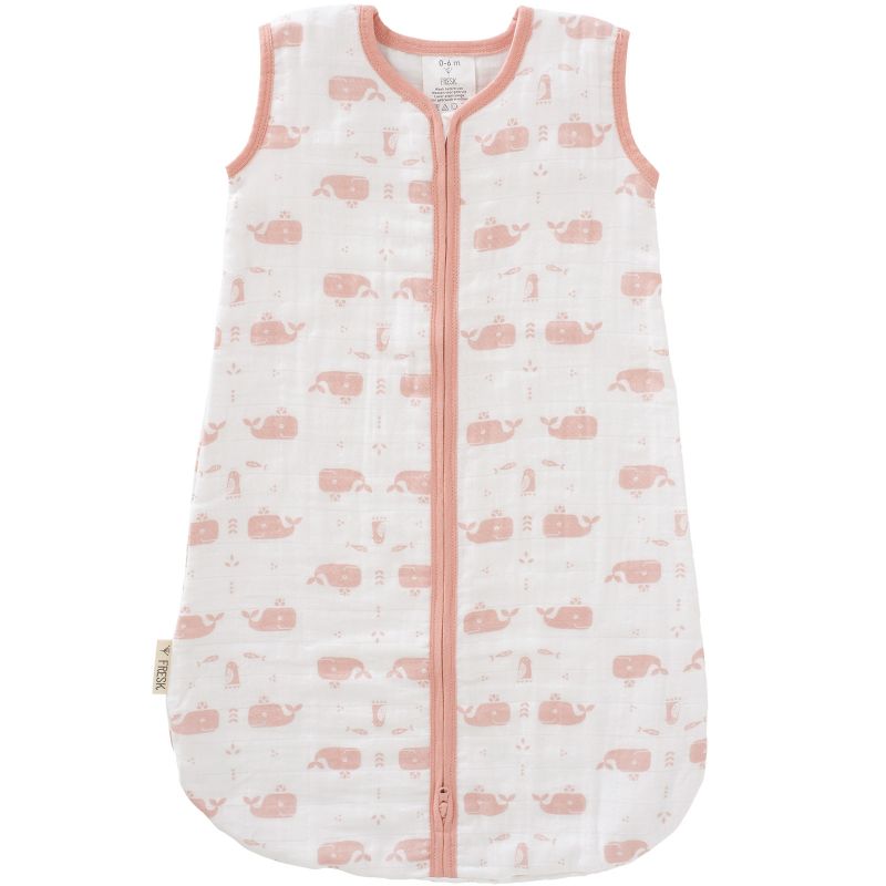 Gigoteuse légère en coton TOG 1,1 baleine rose (6-12 mois) Fresk